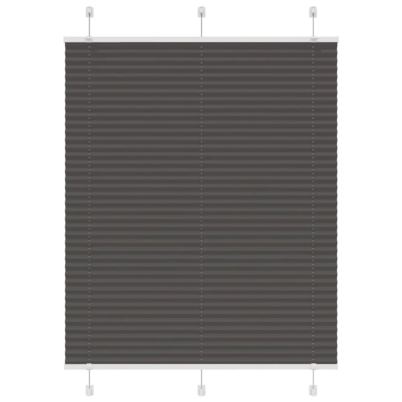 Vidaxl plissé rolgordijn 110x100cm stofbreedte 109,4cm polyester zwart