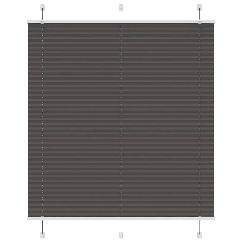 Vidaxl plissé rolgordijn 115x100cm stofbreedte 114,4cm polyester zwart