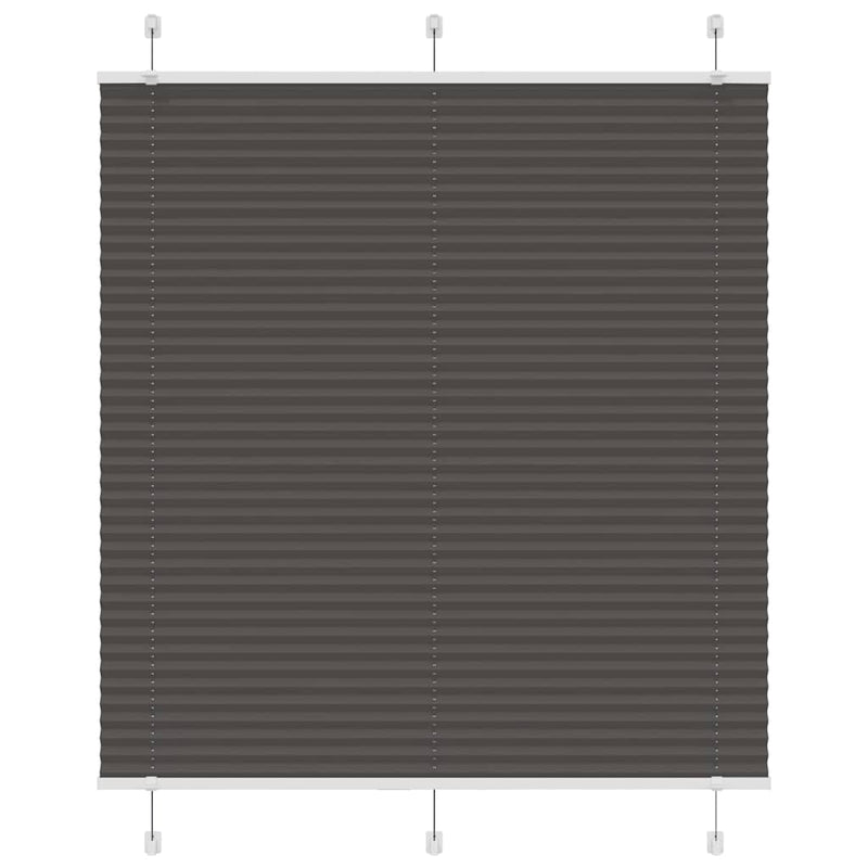 Vidaxl plissé rolgordijn 120x100cm stofbreedte 119,4cm polyester zwart