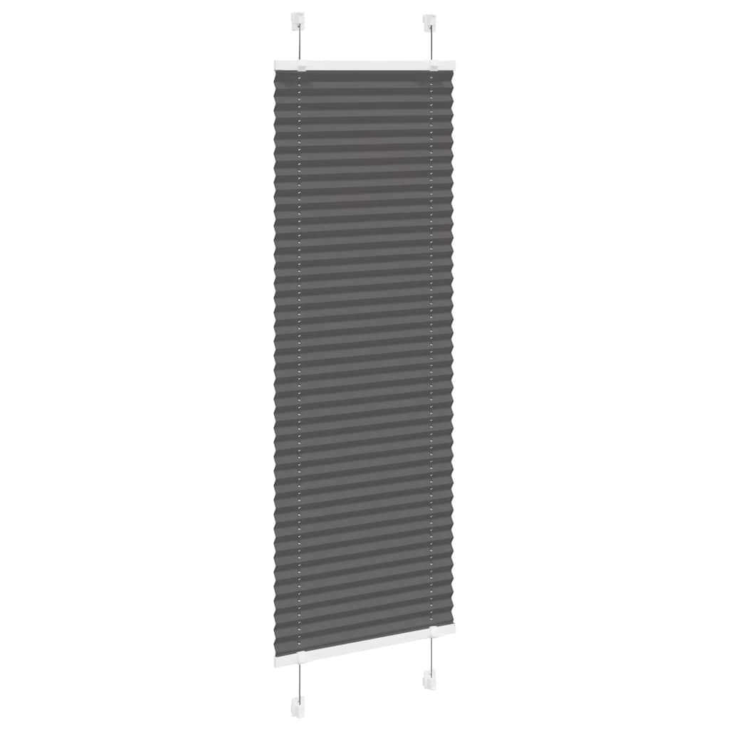 Vidaxl plissé rolgordijn 40x150 cm stofbreedte 39,4 cm polyester zwart