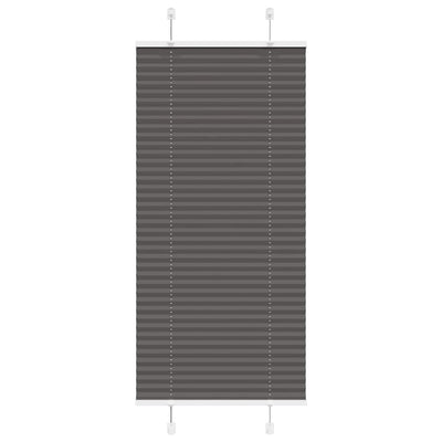 Vidaxl plissé rolgordijn 55x150 cm stofbreedte 54,4 cm polyester zwart