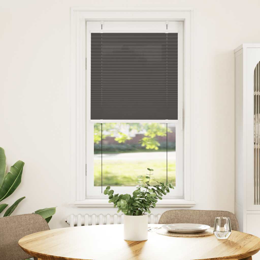 Vidaxl plissé rolgordijn 55x150 cm stofbreedte 54,4 cm polyester zwart