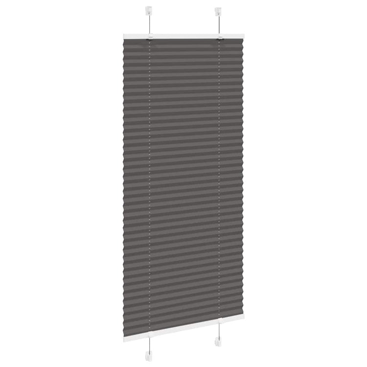 Vidaxl plissé rolgordijn 60x150 cm stofbreedte 59,4 cm polyester zwart