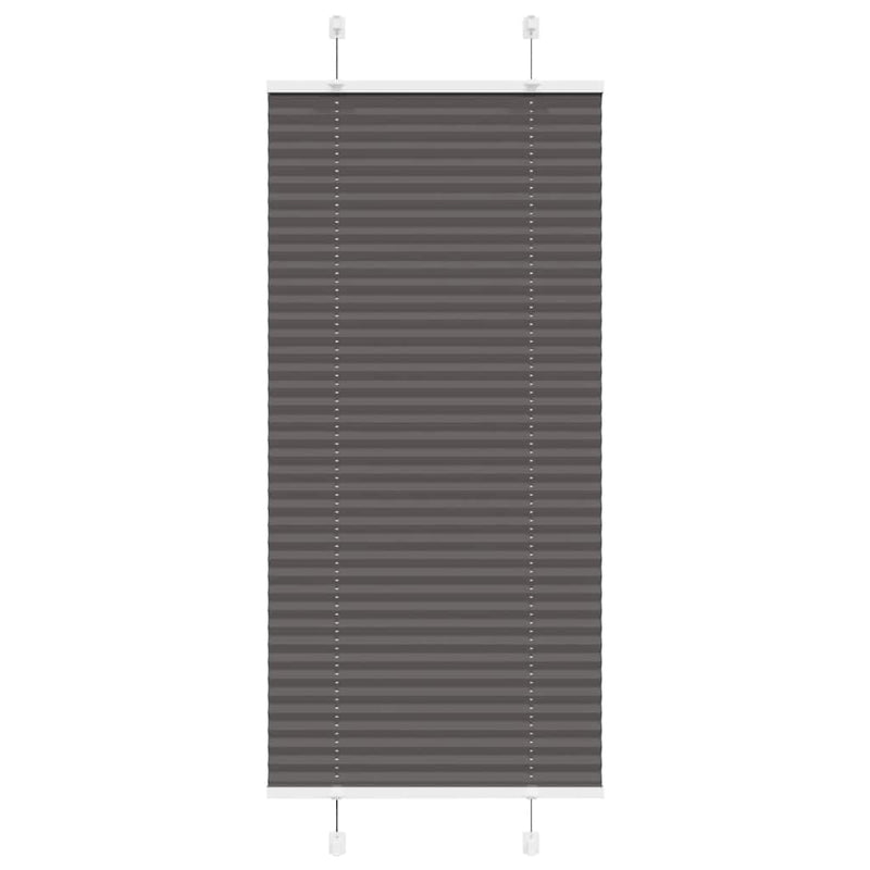 Vidaxl plissé rolgordijn 65x150 cm stofbreedte 64,4 cm polyester zwart