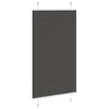 Vidaxl plissé rolgordijn 75x150 cm stofbreedte 74,4 cm polyester zwart