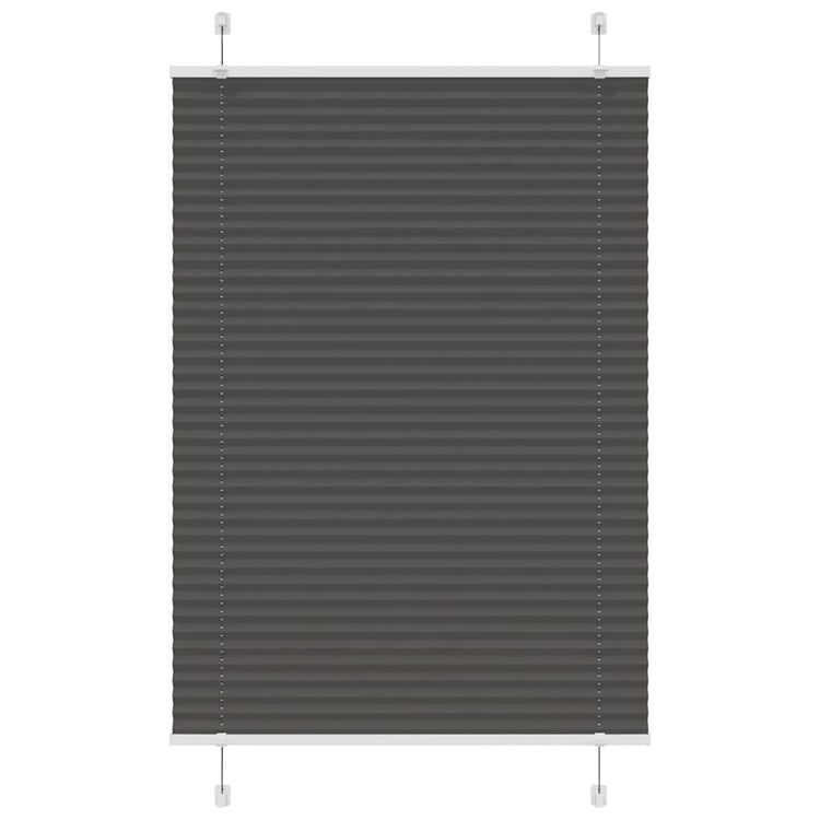 Vidaxl plissé rolgordijn 90x150 cm stofbreedte 89,4 cm polyester zwart