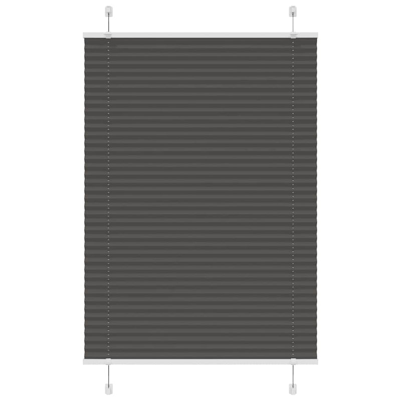 Vidaxl plissé rolgordijn 100x150 cm stofbreedte 99,4cm polyester zwart
