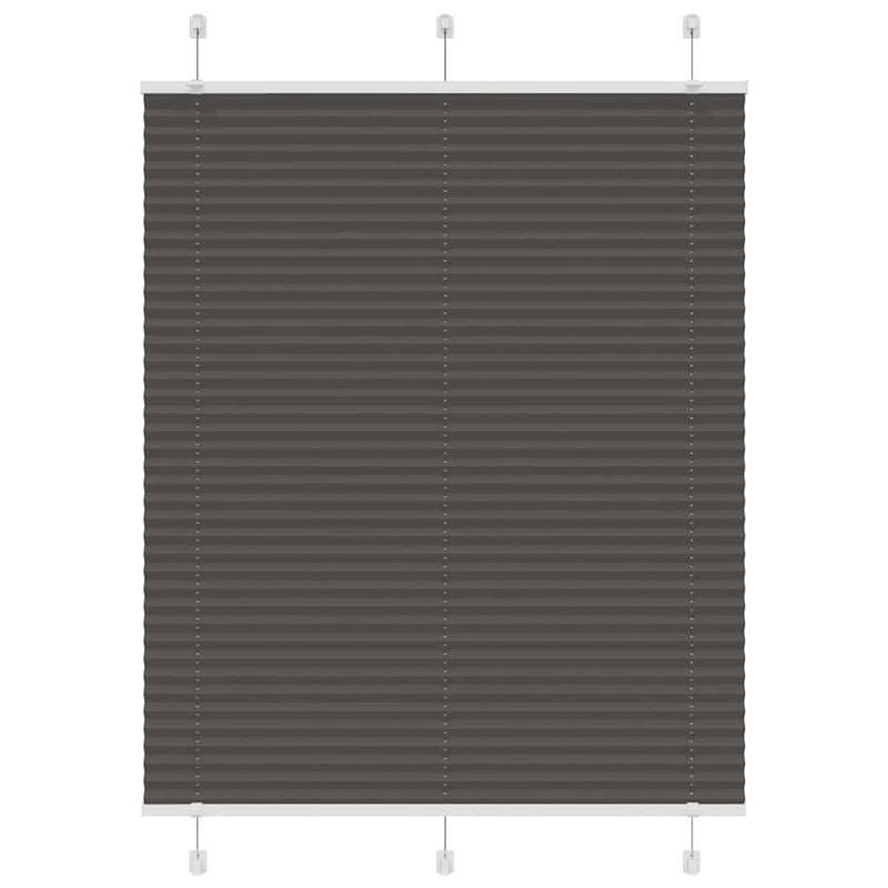 Vidaxl plissé rolgordijn 105x150cm stofbreedte 104,4cm polyester zwart