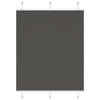 Vidaxl plissé rolgordijn 110x150cm stofbreedte 109,4cm polyester zwart