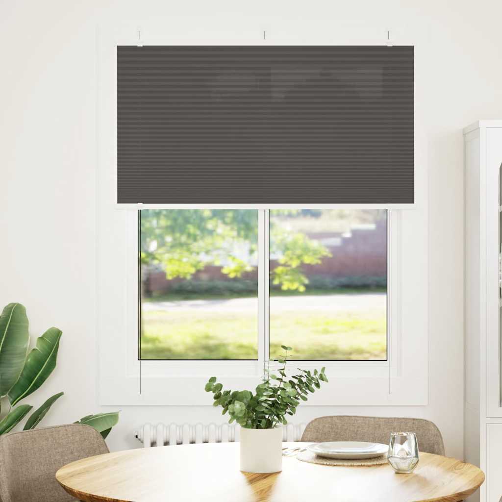 Vidaxl plissé rolgordijn 110x150cm stofbreedte 109,4cm polyester zwart