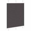 Vidaxl plissé rolgordijn 110x150cm stofbreedte 109,4cm polyester zwart