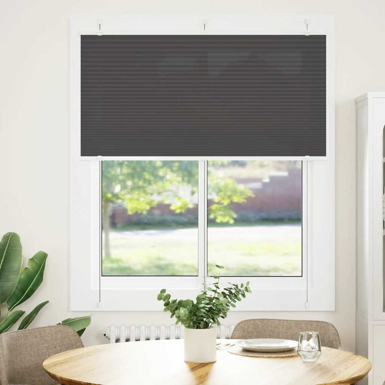 Vidaxl plissé rolgordijn 120x150cm stofbreedte 119,4cm polyester zwart