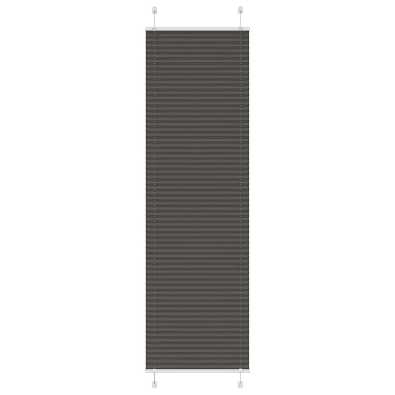 Vidaxl plissé rolgordijn 55x200 cm stofbreedte 54,4 cm polyester zwart