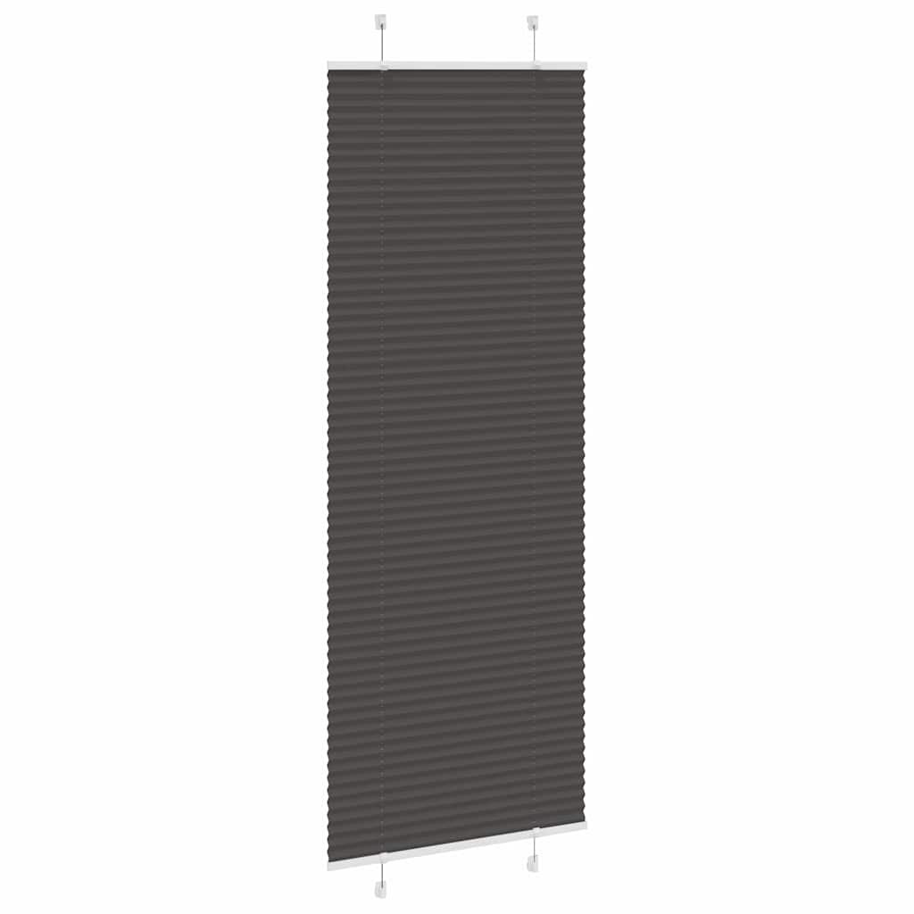 Vidaxl plissé rolgordijn 70x200 cm stofbreedte 69,4 cm polyester zwart