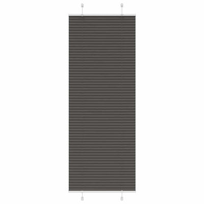 Vidaxl plissé rolgordijn 75x200 cm stofbreedte 74,4 cm polyester zwart