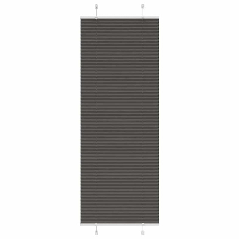 Vidaxl plissé rolgordijn 75x200 cm stofbreedte 74,4 cm polyester zwart