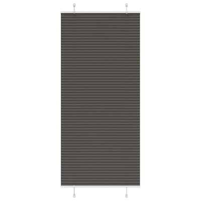 Vidaxl plissé rolgordijn 85x200 cm stofbreedte 84,4 cm polyester zwart