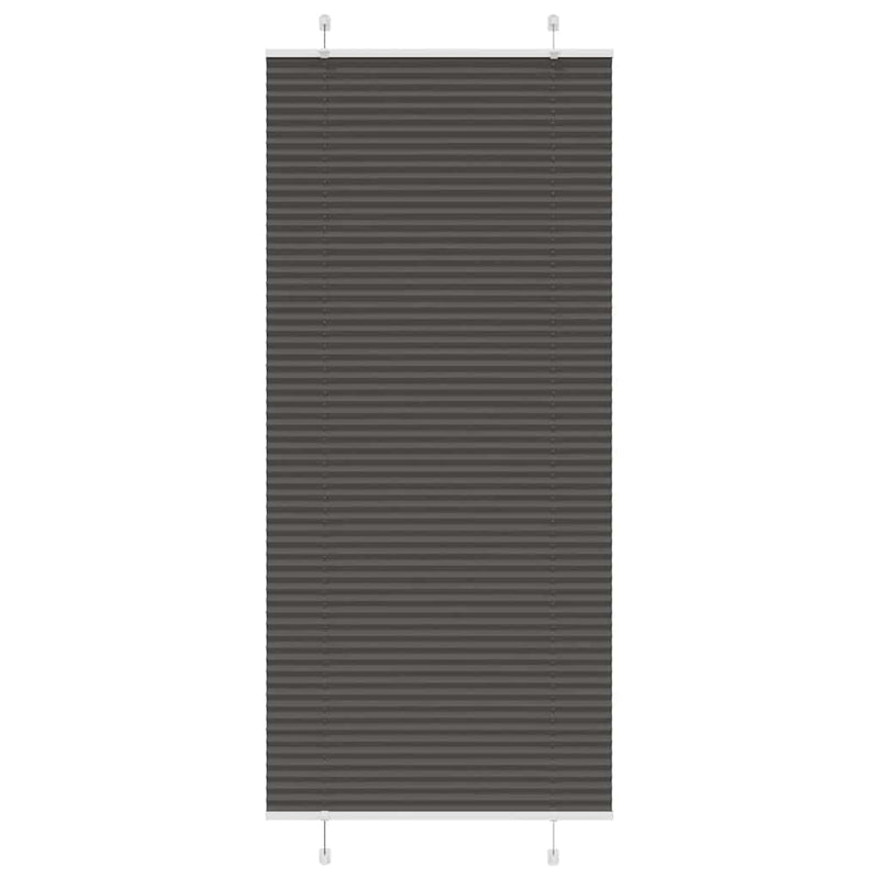 Vidaxl plissé rolgordijn 95x200 cm stofbreedte 94,4 cm polyester zwart
