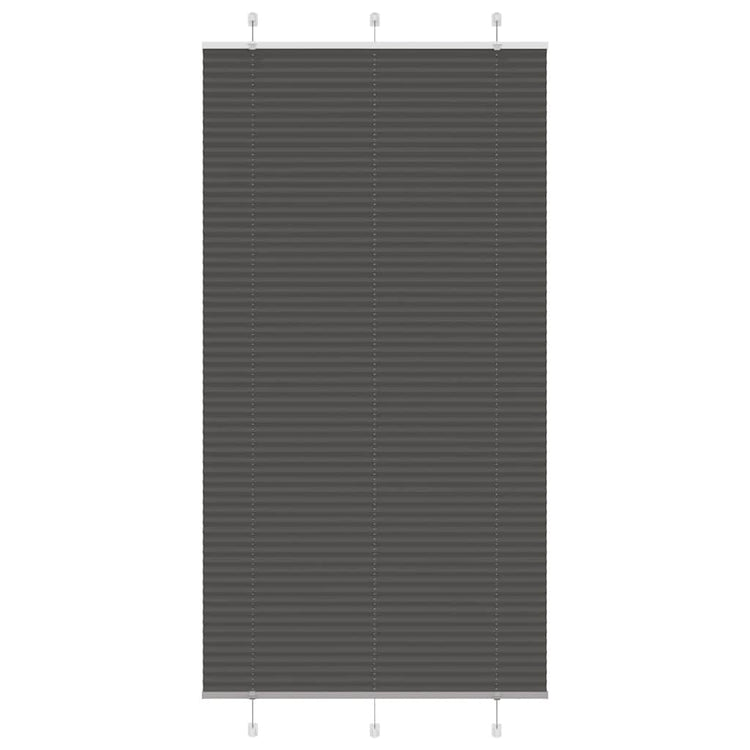 Vidaxl plissé rolgordijn 105x200cm stofbreedte 104,4cm polyester zwart