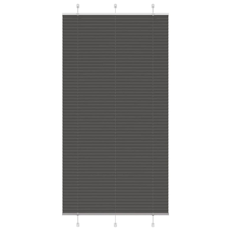 Vidaxl plissé rolgordijn 105x200cm stofbreedte 104,4cm polyester zwart
