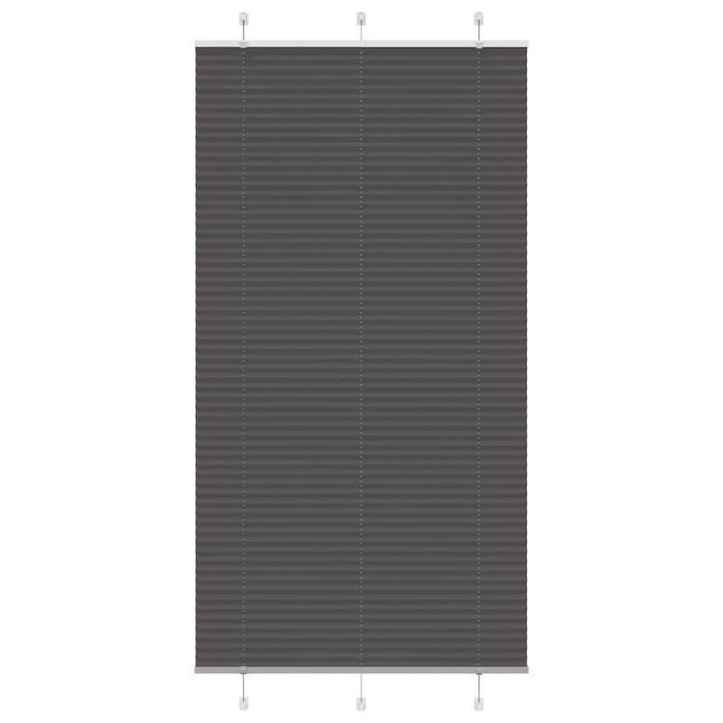Vidaxl plissé rolgordijn 110x200cm stofbreedte 109,4cm polyester zwart