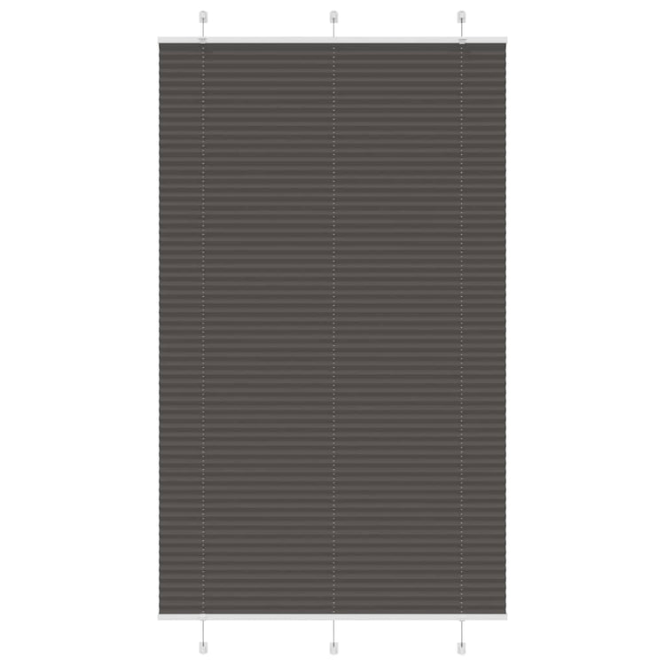 Vidaxl plissé rolgordijn 120x200cm stofbreedte 119,4cm polyester zwart