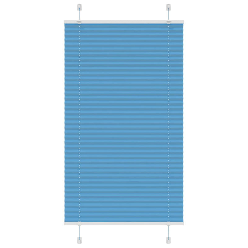 Vidaxl plissé rolgordijn 75x100 cm stofbreedte 74,4 cm polyester blauw