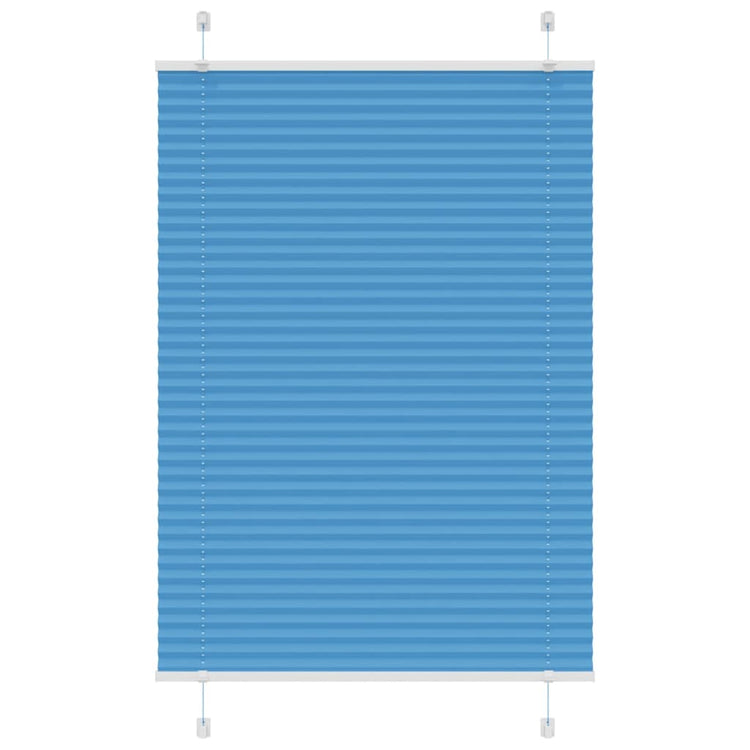 Vidaxl plissé rolgordijn 80x100 cm stofbreedte 79,4 cm polyester blauw
