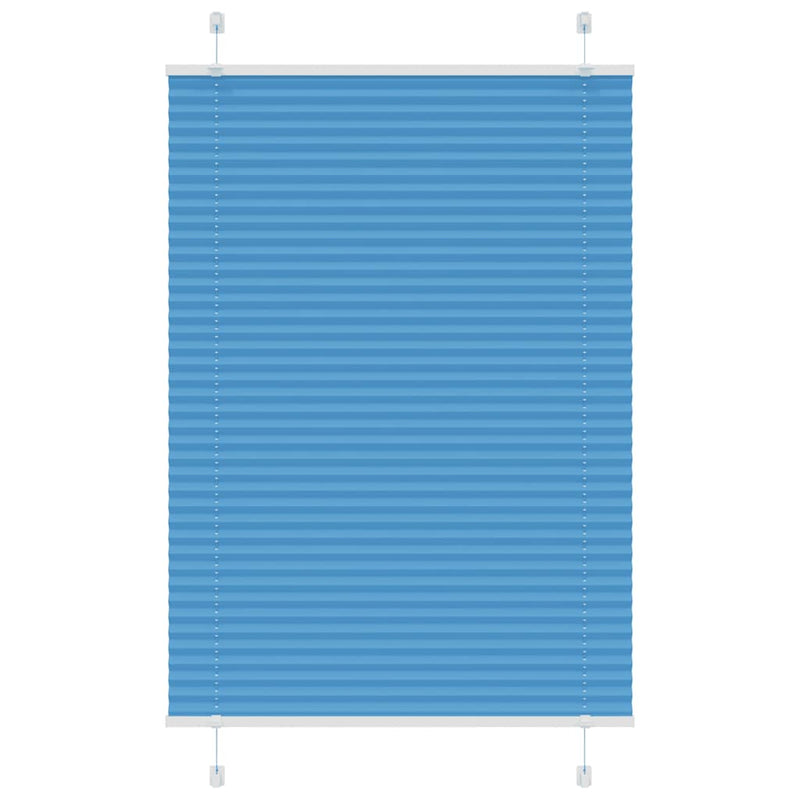 Vidaxl plissé rolgordijn 90x100 cm stofbreedte 89,4 cm polyester blauw