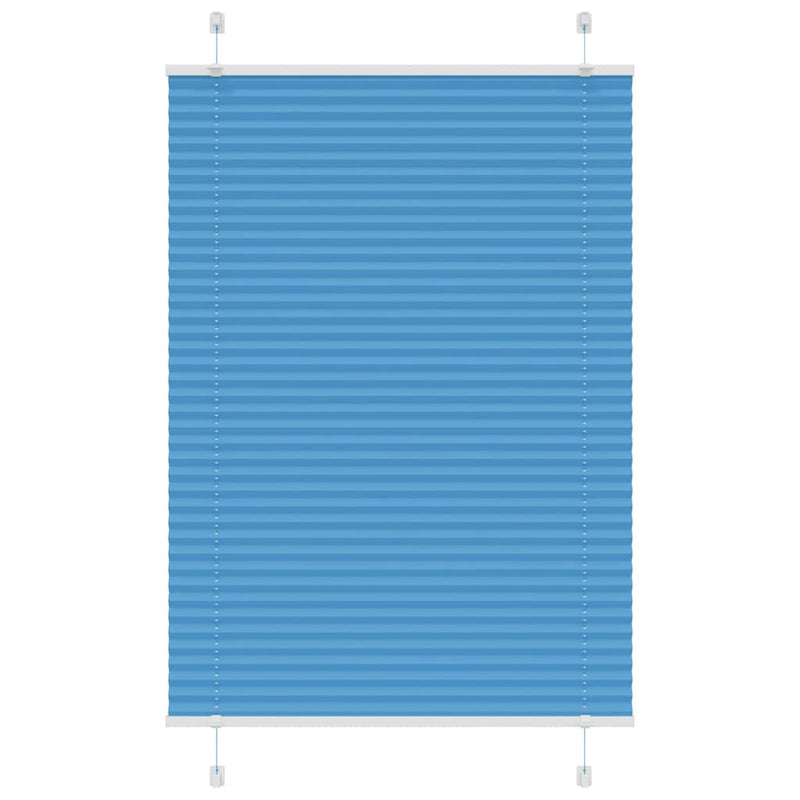 Vidaxl plissé rolgordijn 100x100 cm stofbreedte 99,4cm polyester blauw
