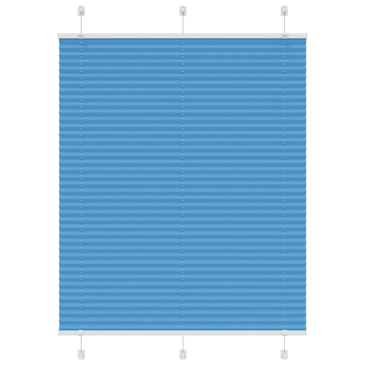 Vidaxl plissé rolgordijn 105x100cm stofbreedte 104,4cm polyester blauw