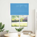Vidaxl plissé rolgordijn 85x150 cm stofbreedte 84,4 cm polyester blauw - afbeelding 1