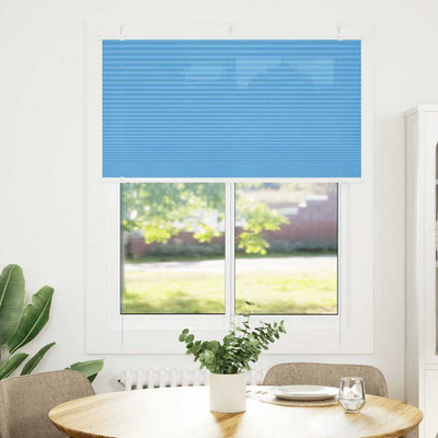 Vidaxl plissé rolgordijn 105x150cm stofbreedte 104,4cm polyester blauw