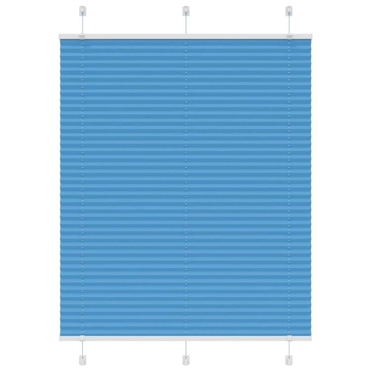 Vidaxl plissé rolgordijn 110x150cm stofbreedte 109,4cm polyester blauw