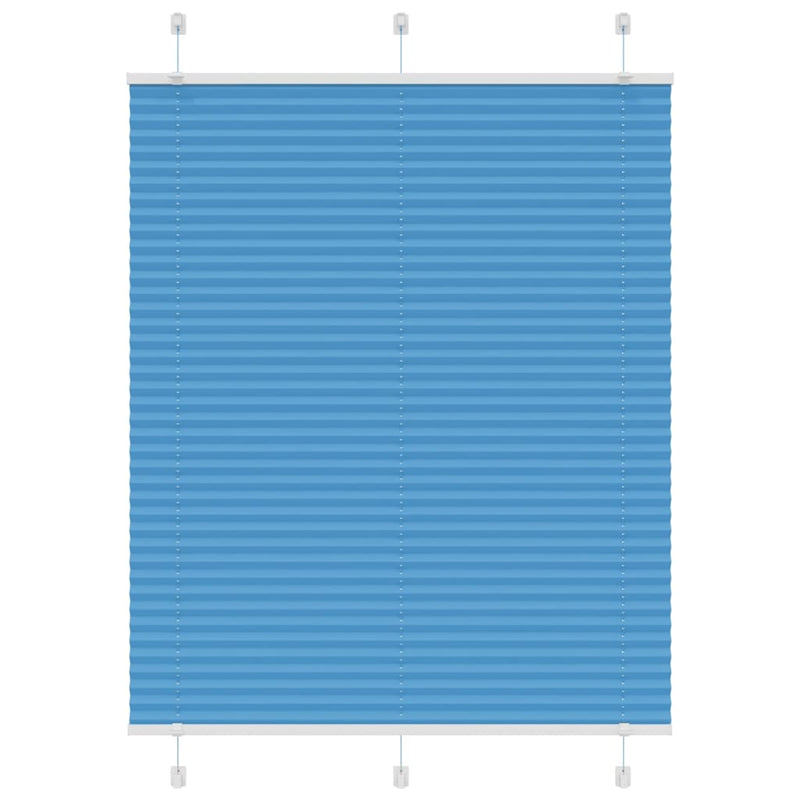 Vidaxl plissé rolgordijn 110x150cm stofbreedte 109,4cm polyester blauw