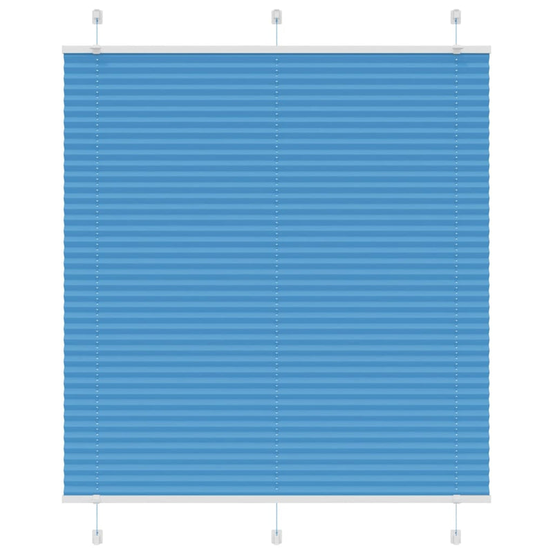 Vidaxl plissé rolgordijn 120x150cm stofbreedte 119,4cm polyester blauw