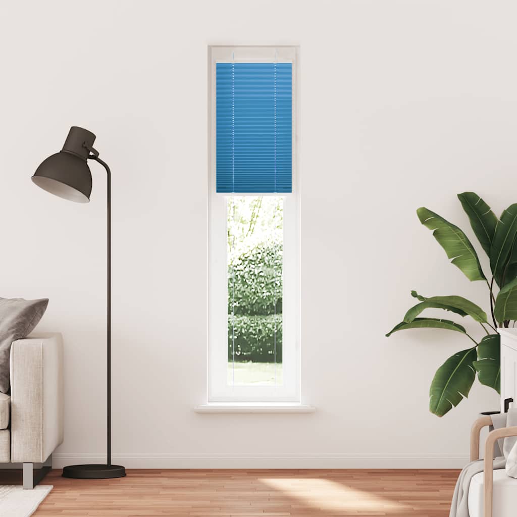 Vidaxl plissé rolgordijn 45x200 cm stofbreedte 44,4 cm polyester blauw