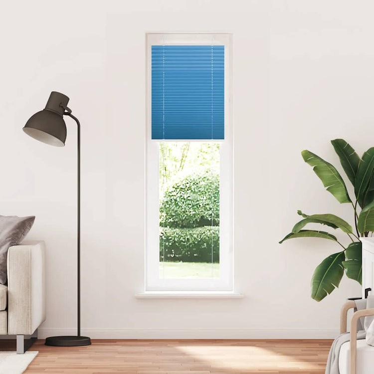 Vidaxl plissé rolgordijn 55x200 cm stofbreedte 54,4 cm polyester blauw
