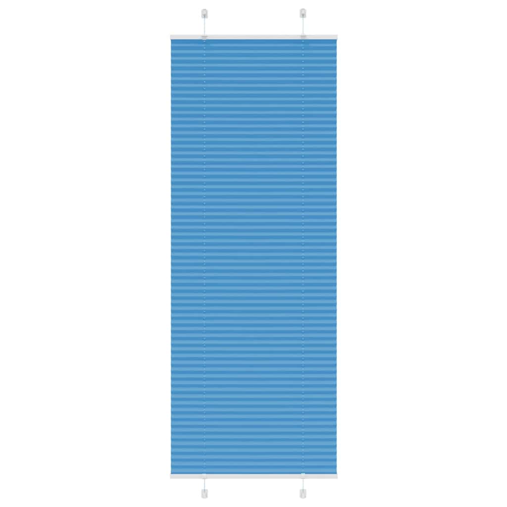 Vidaxl plissé rolgordijn 75x200 cm stofbreedte 74,4 cm polyester blauw