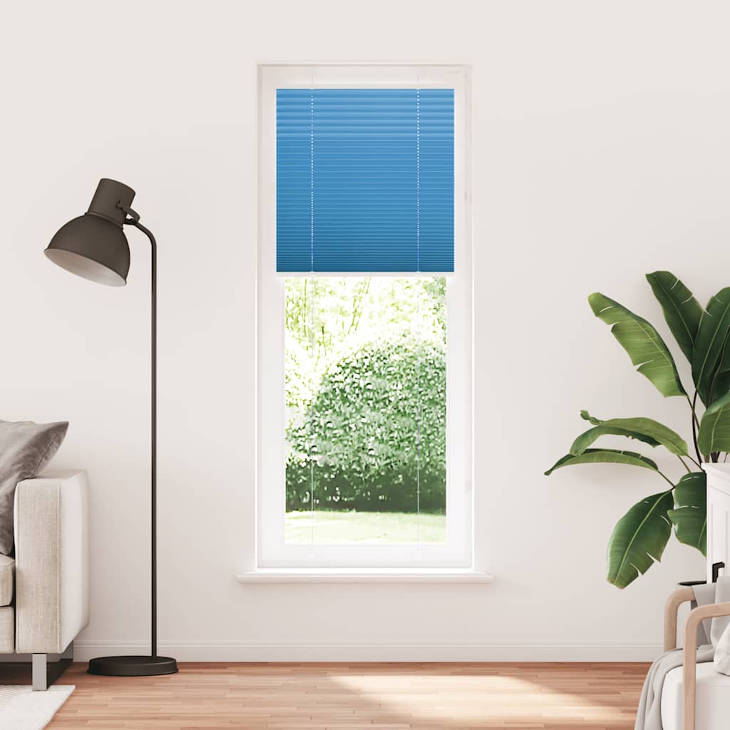 Vidaxl plissé rolgordijn 75x200 cm stofbreedte 74,4 cm polyester blauw