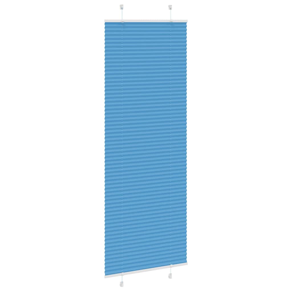 Vidaxl plissé rolgordijn 80x200 cm stofbreedte 79,4 cm polyester blauw