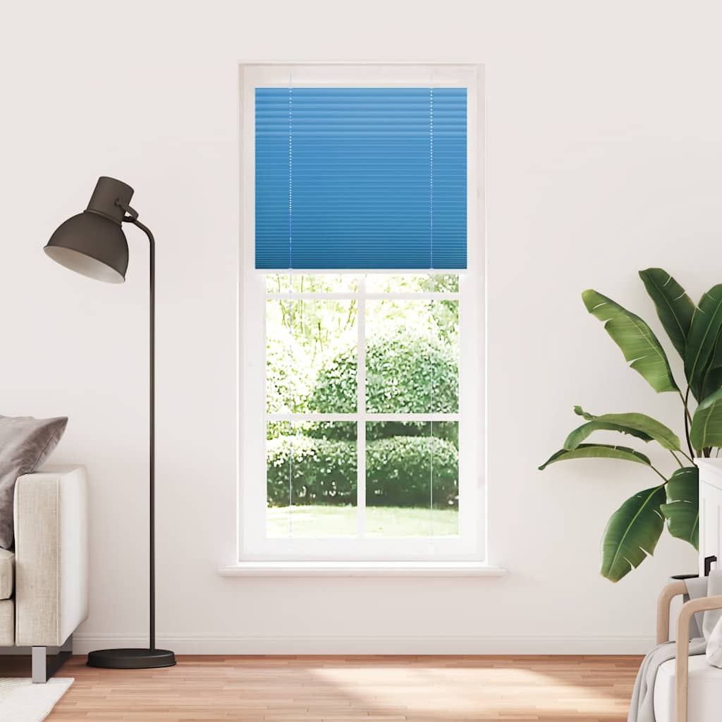 Vidaxl plissé rolgordijn 95x200 cm stofbreedte 94,4 cm polyester blauw