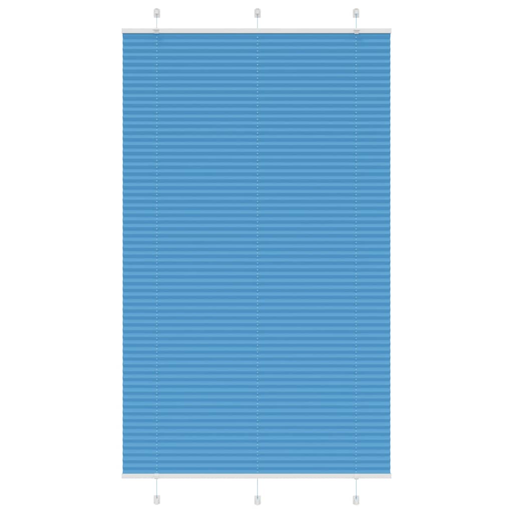 Vidaxl plissé rolgordijn 115x200cm stofbreedte 114,4cm polyester blauw