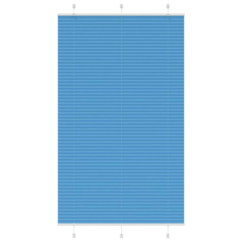 Vidaxl plissé rolgordijn 115x200cm stofbreedte 114,4cm polyester blauw