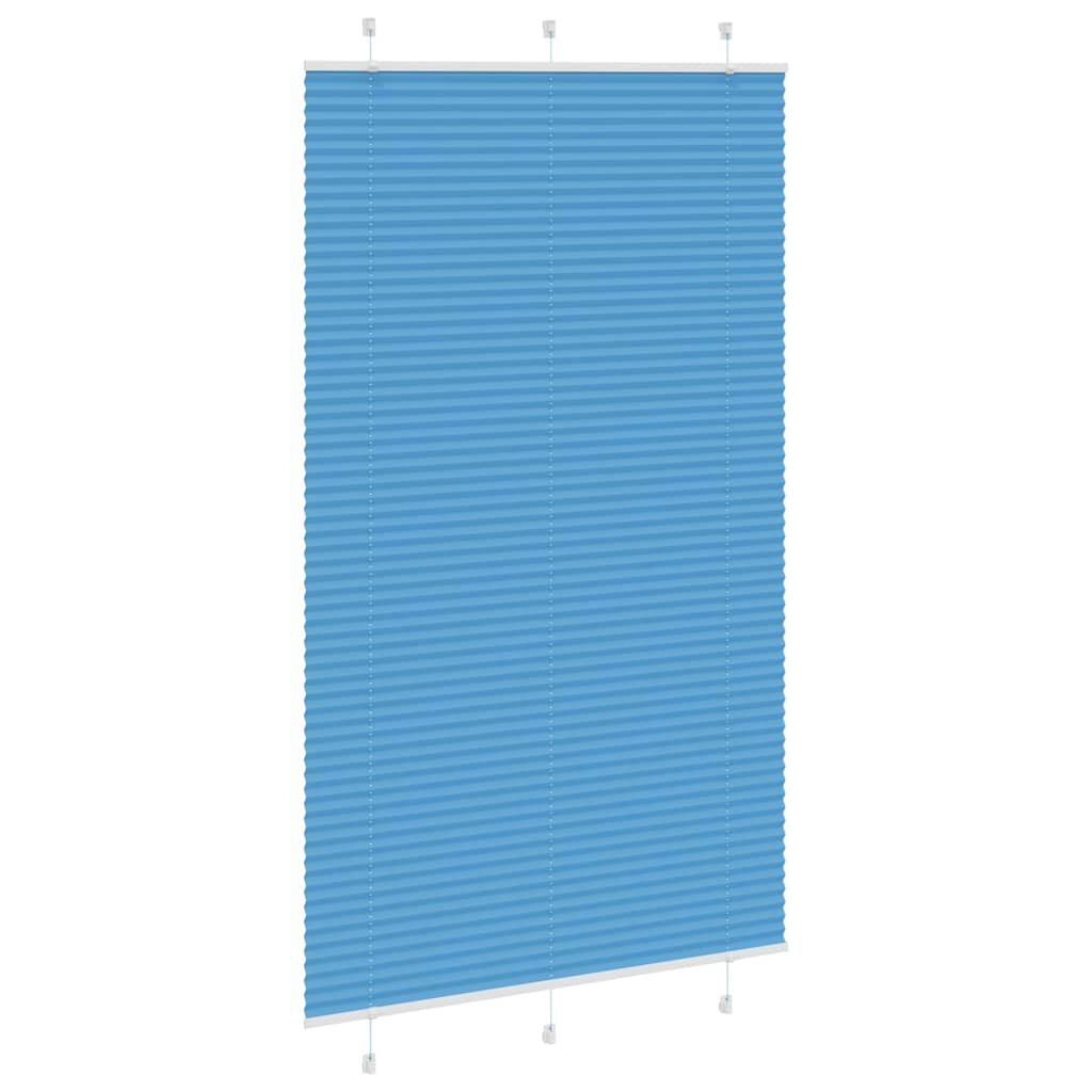 Vidaxl plissé rolgordijn 115x200cm stofbreedte 114,4cm polyester blauw