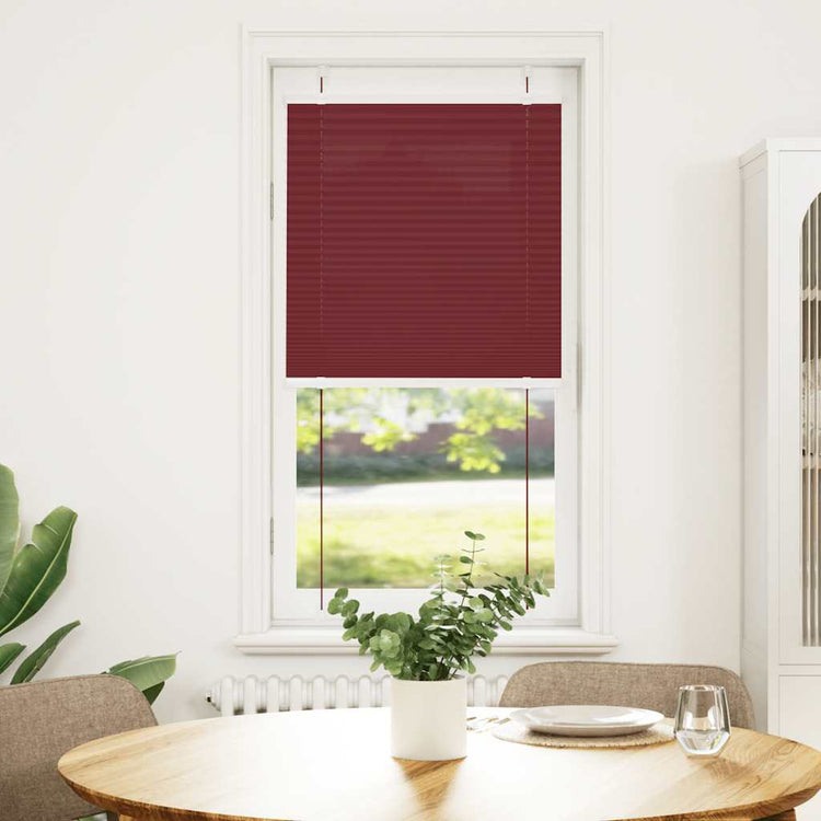 Vidaxl plissé rolgordijn 60x100 cm stofbreedte 59,4 cm bordeauxrood