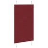 Vidaxl plissé rolgordijn 75x100 cm stofbreedte 74,4 cm bordeauxrood