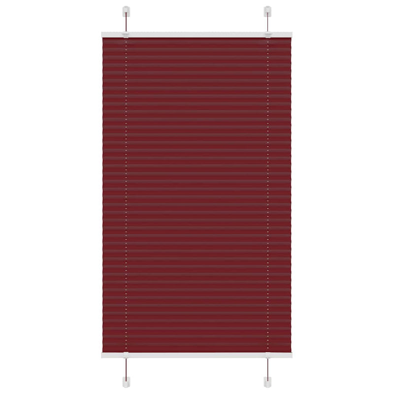 Vidaxl plissé rolgordijn 80x100 cm stofbreedte 79,4 cm bordeauxrood