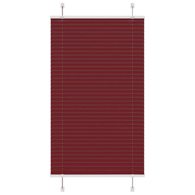 Vidaxl plissé rolgordijn 80x100 cm stofbreedte 79,4 cm bordeauxrood