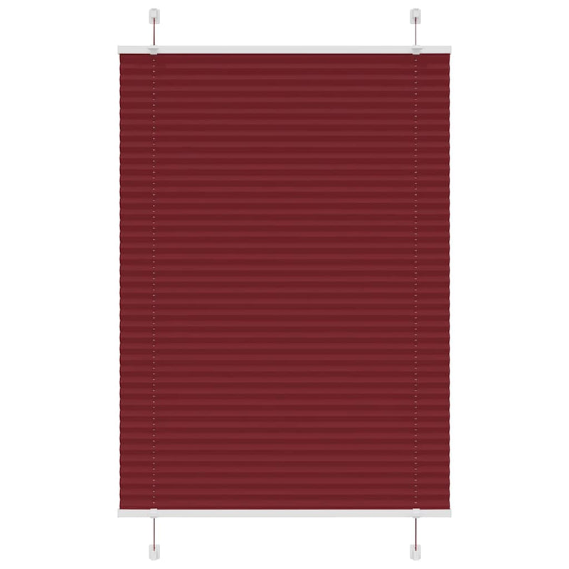 Vidaxl plissé rolgordijn 85x100 cm stofbreedte 84,4 cm bordeauxrood